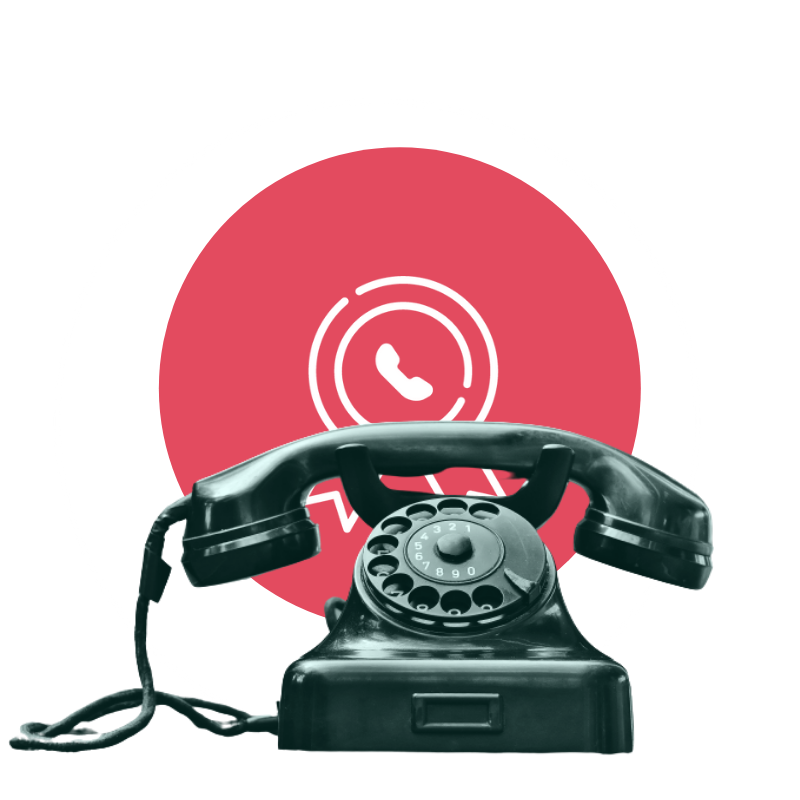 téléphone à cadran rotatif vintage