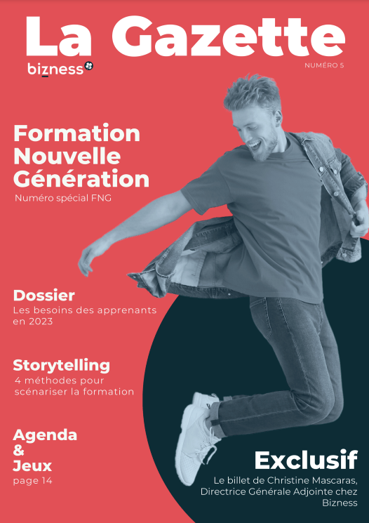 couverture magazine bizness formation homme saut
