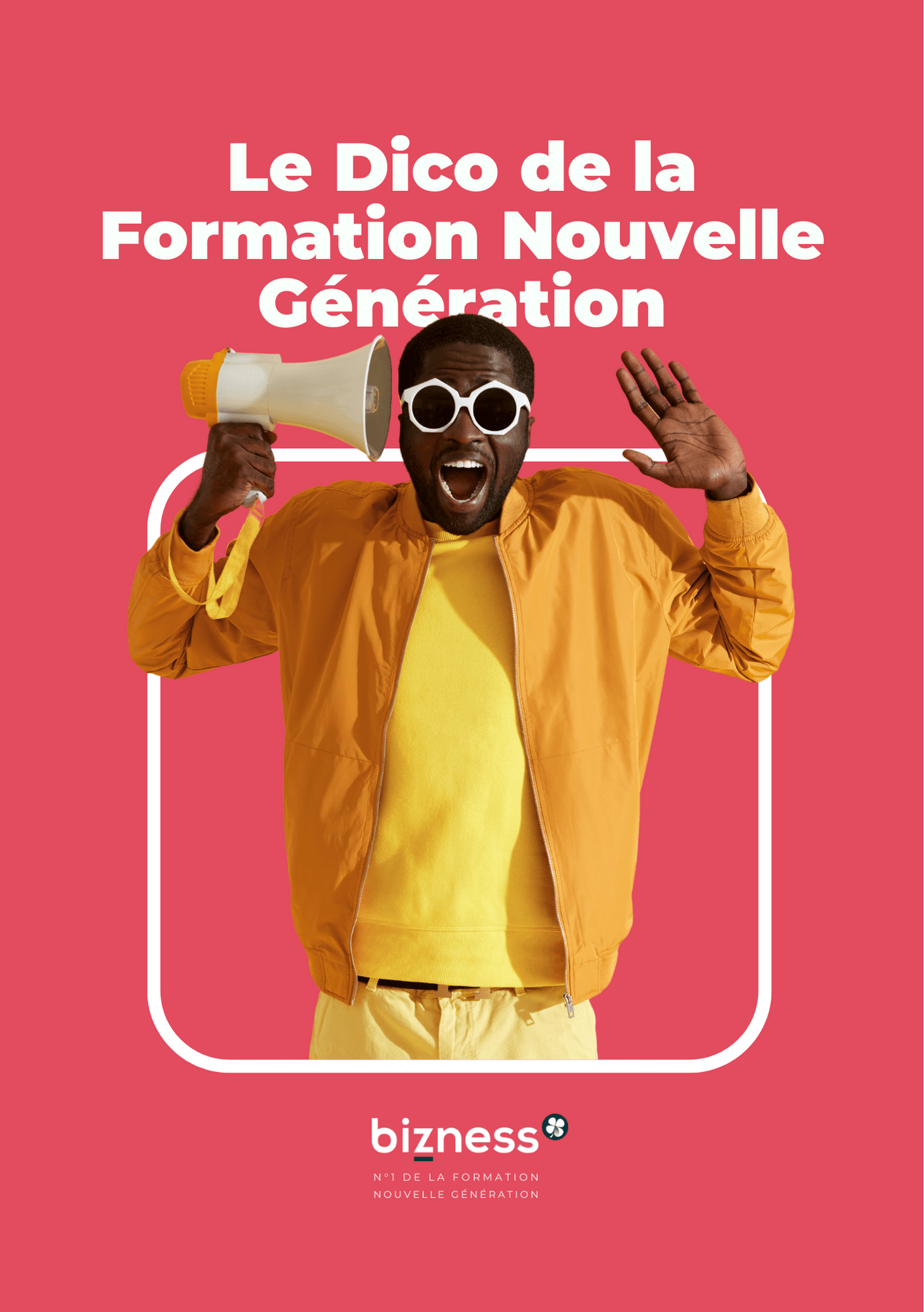 Couverture dico de la FNG - homme en jaune, bras en l'air, porte-voix