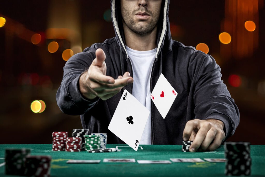 Joueur de poker-photo fond recommandation active