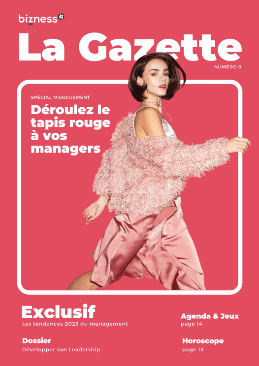 Femme style vestimentaire rose pour couverture Gazette numéro spécial management